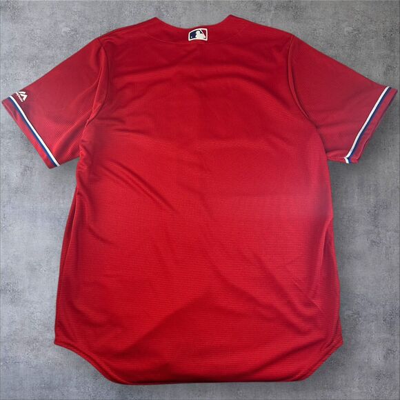 Philadelphia Phillies Red Cool Base Stitched Jersey Majestic Size M USA MADE - Picture 2 of 6